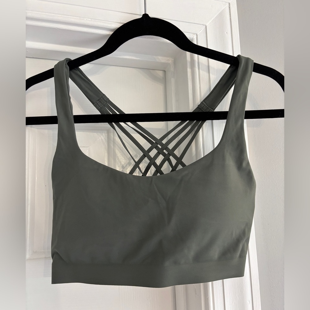 Lululemon FlexyFlex Strappy Yoga Bra - A-C cups - Palm Deco - S/M